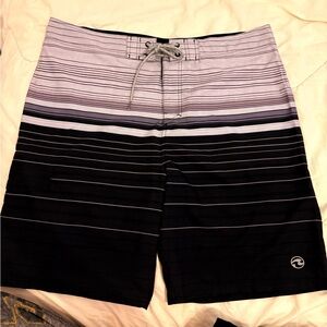 Ocean Current Men's Board Shorts - Black and Gray